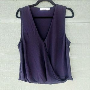 NWT JustFab Slinky Sleeveless Wrap Top